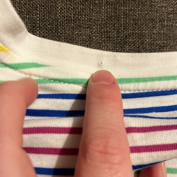 Lands' End Striped Cotton Tee - Picture 6 of 6